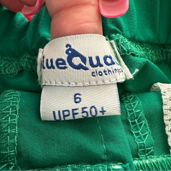 Blue Quail Boys size 6 Dark Green Performance Shorts Swim UPF 50 Sun Protection - Picture 3 of 5
